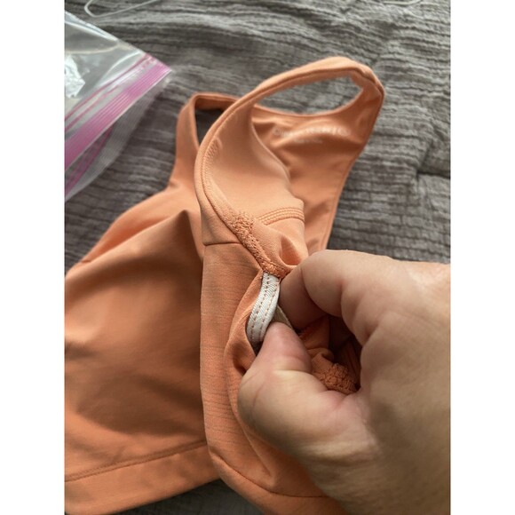 Outdoor Voices Sports Bra Coral Orange Activewear Exercise Padded Small - Picture 4 of 7